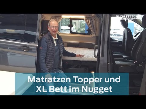 Ford Nugget Zubehör: Matratzen Topper und XL Bettverlängerung