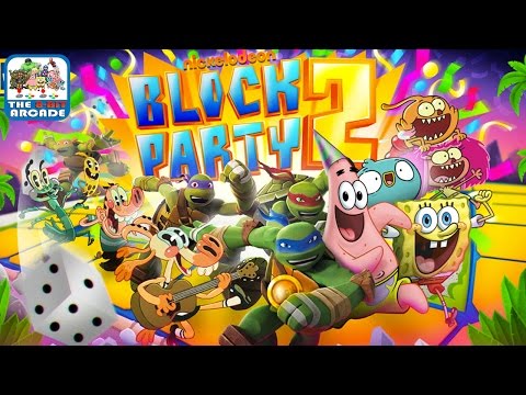 Nickelodeon Block Party 2 - Patrick Star on the TMNT Board (Gameplay, Playthrough) Video