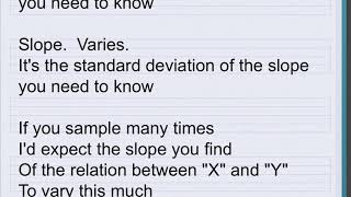 Standard Deviation of the Slope