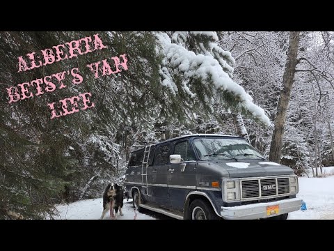WINTER Van Life: Wood Stove Heating & Carrying A Heavy Load.