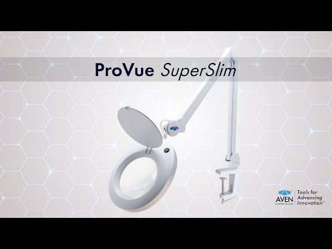 Aven Tools 26501-LED ProVue SuperSlim Round LED Magnifying Lamp, 5 Diopter, 2.25X, White