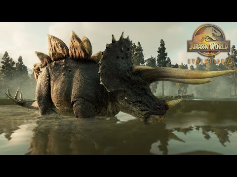 HYBRID STEGOCERATOPS vs SPINOSAURUS  | Jurassic World Evolution 2