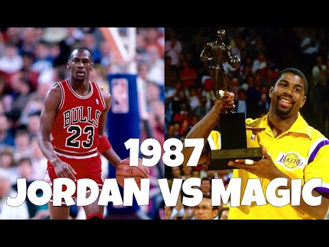 Michael Jordan Highlights vs Magic Johnson Highlights 1987