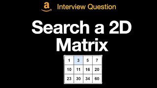 YouTube video 'Search a 2D Matrix - Leetcode 74'