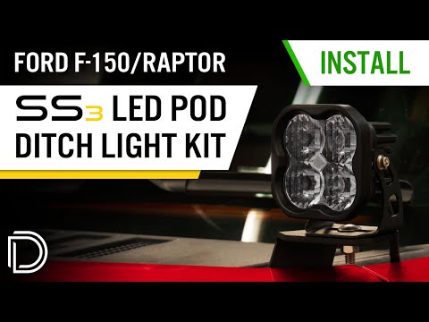 How to Install Ditch Light Bracket Kit for 15-20 Ford F-150 and 17-20 Raptor | Diode Dynamics