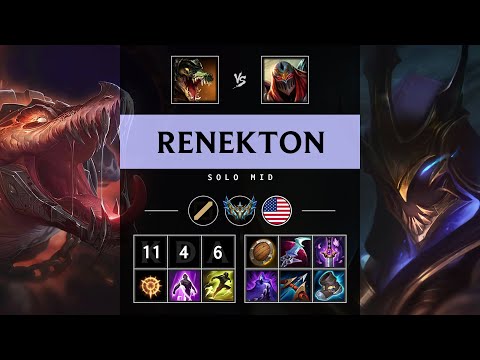 Renekton Mid vs Zed - NA Challenger Patch 25.15
