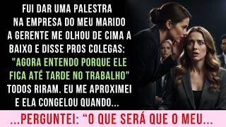 She looked at me and said, "I understand why he stays late at the company." What I replied made h...