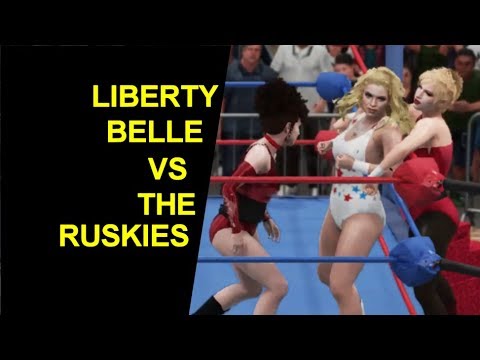 GLOW 1985 Liberty Belle vs The Ruskies - 2 on 1 Iron Woman