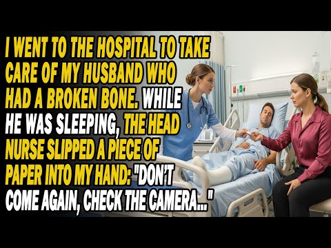 🏥At The Hospital For My Husband's Broken Bone,👩‍⚕️A Nurse Slipped Me A Note: "... Check The Camera🎥"