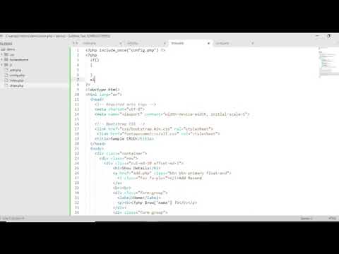 PHP MYSQL CRUD - Part 4 [RAW] - Show Record Details