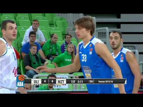 ABA Liga 2015/16, Round 1 match: Union Olimpija - MZT Skopje Aerodrom (1.10.2015)