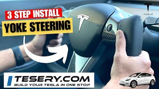 Tesery Tesla Model Y Yoke Steering Wheel Installation and Review