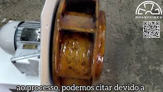 Rotor de exaustor centrífugo para gases corrosivos
