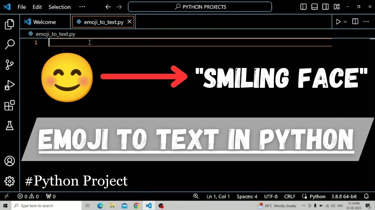 Convert Emojis to Text with Python in Minutes! || Python Project || Python Tutorial ||