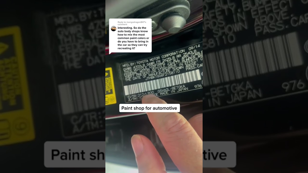 2 places to locate the paint color for your vehicle #painttouchup #rockchip  #detailingtips