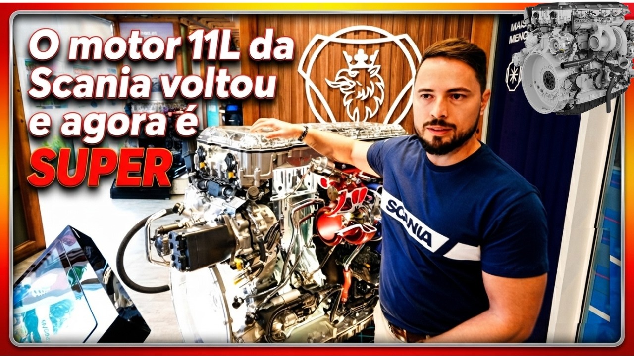 Motor de 11L da Scania ressurge muito mais eficiente em sua geração Super | Walkaround Frota&Cia