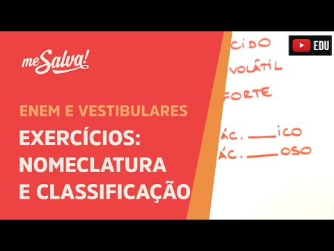 Me Salva! INO04 - Funções Inorgânicas - Exercícios sobre ácidos: nomenclatura e classificação