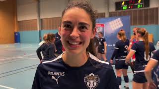 Challenge Futsal Féminin : la joie de Juliette Moreau (joueuse Nantes Métropole)