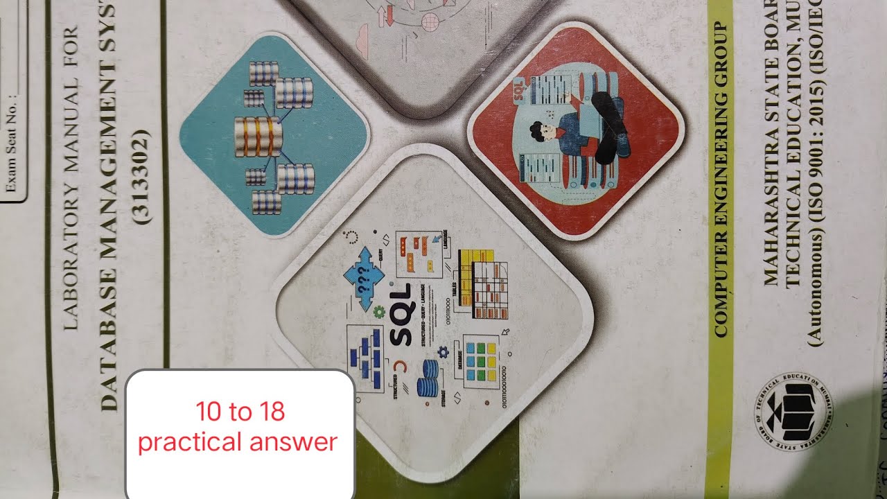 DBMS lab manual answers. k scheme polytechnic 2nd year 313302. #diploma #computerengineering #msbte