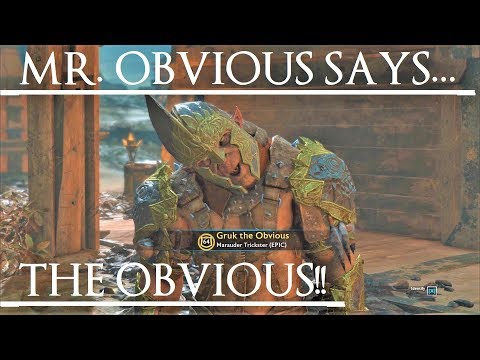 Shadow of War: Middle Earth™ Unique Orc Encounter & Quotes #81 MR. OBVIOUS THE URUK