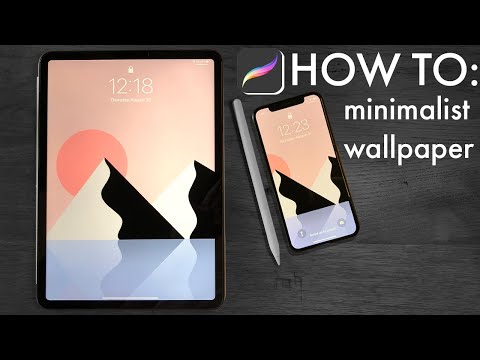 How to create MINIMALIST WALLPAPER on Procreate (is easy)