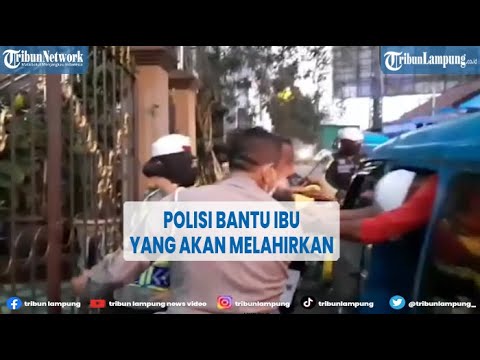 Viral Polisi Bantu Ibu yang akan Melahirkan Mulai dari Atas Angkot @TRIBUNLAMPUNGNEWSVIDEO