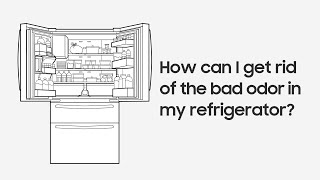 How can I get rid of the bad odor in my refrigerator?