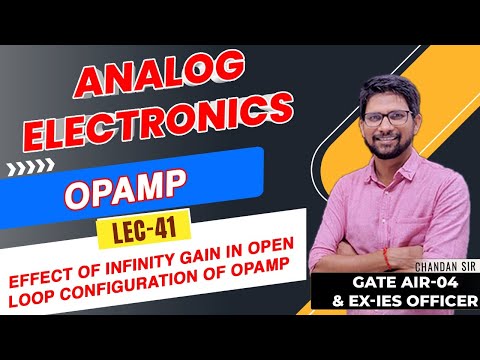 LEC 41 I Effect of Infinity Gain in open loop configuration of OPAMP I ANALOG ELECTRONICS I