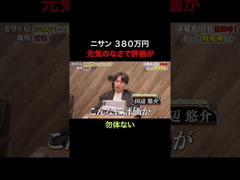 経済学科 元気のなさで評価が　【ニサン】 希望年収380万円