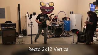 Video thumbnail for Mesa Boogie Rectifier Cabs in the Band Mix. 2x12 vs. 4x12, Triple Rectifier, ESP Hanneman. by TIGHTEN