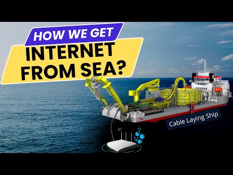 Underwater Internet Cable Laying Ship
