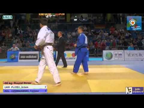 Judo 2013 European Championships U18 Tallinn: Pliyev (UKR) - Czerniawski (POL) [-66kg]