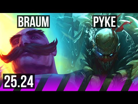 BRAUM & Ashe vs PYKE & Jhin (SUP) | KR Grandmaster | 25.24