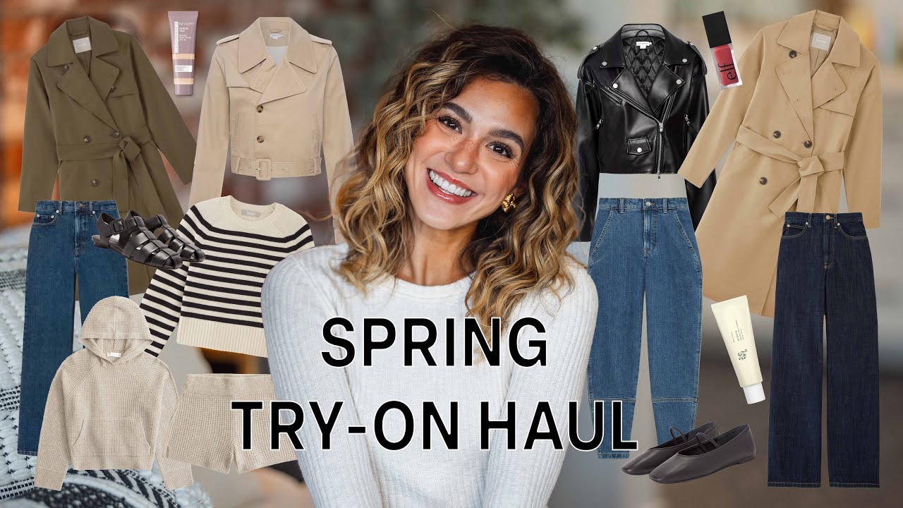 HUGE SPRING TRY-ON HAUL! (ABERCROMBIE, EVERLANE, FREE PEOPLE, GOOD AMERICAN) | 2024