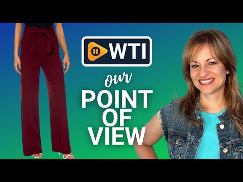 Women's Casual High Waisted Wide Leg Dress Pants with Pockets and Belt Medium Petite Red Plum - WTI product video review