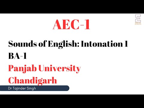 Sounds of English Intonation 1 | AEC 1 | BA BBA BCom BSc BCA | Panjab University