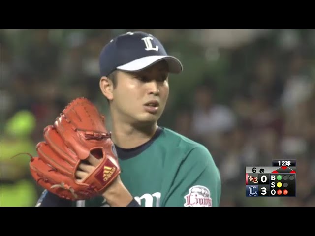【6回表】見事な火消し!! ライオンズ・大石がピンチを凌ぐ好救援!! 2016/9/17 L-E