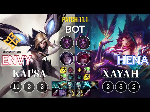 EM Envy Kai'Sa vs Hena Xayah Bot - KR Patch 11.1