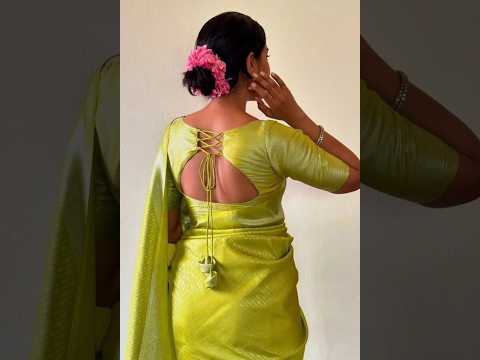 Silk saree blouse design ✨👌 #shorts #blousedesign #silkblousedesign