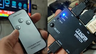 How to use 3 Port HDMI Switch,1080p 3D Switch Unboxing