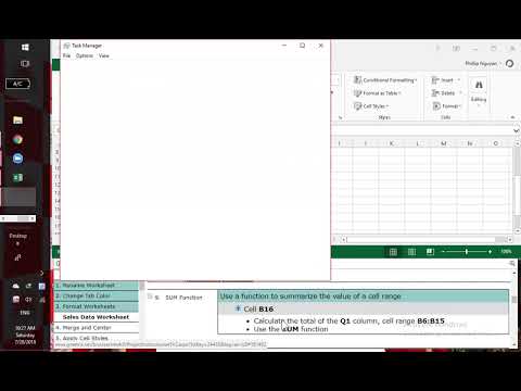 20180728 - Excel 2013 - Project 1 (first 17 questions) - @phillip9x