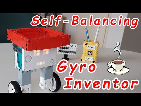 Lego Self-Balancing Gyro Invertor Robot and a Cup of Coffee