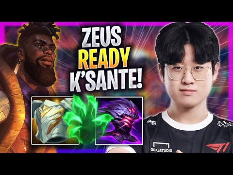 ZEUS IS READY FOR K'SANTE! - T1 Zeus Plays K'sante TOP vs Gwen! | Season 2023