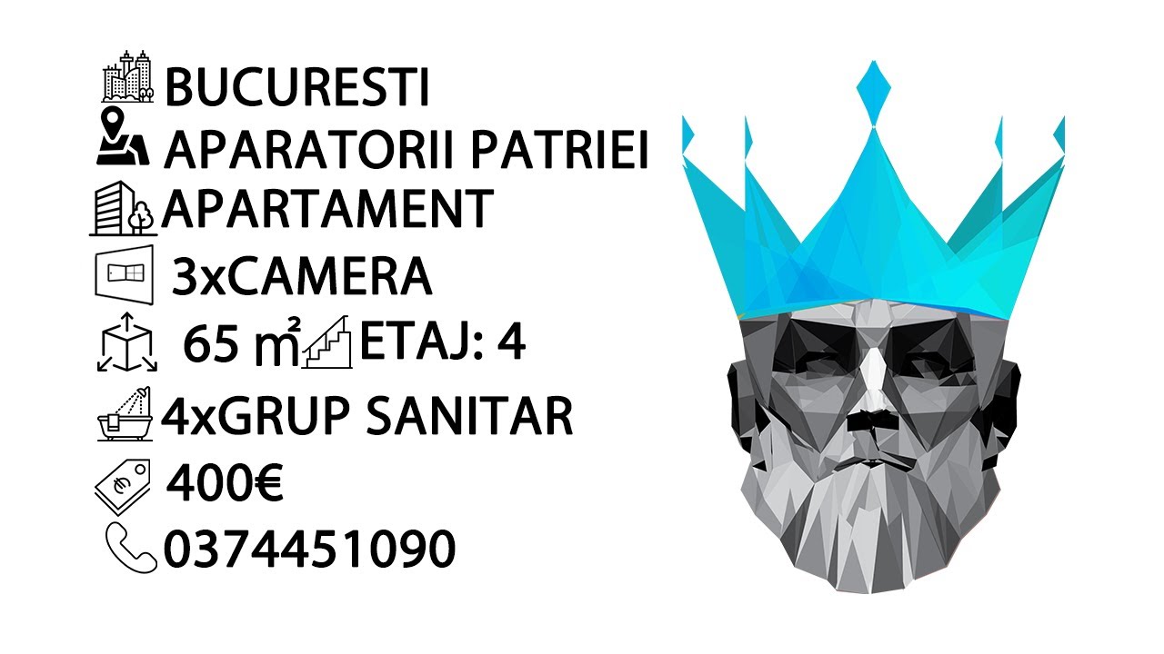Tur video Aparatorii Patriei | 3 camere | Centrala proprie | Prox. Metrou | Pet Friendly |