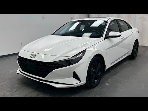 2023 Hyundai Elantra Preferred IVT w/Tech Pkg in White for sale at Davis GMC Buick Lethbridge in Lethbridge, AB