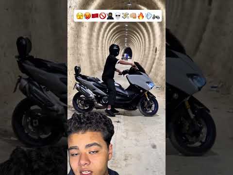 قرر تبديل الطريق بدراجتهt-max بعدما رأى🤦‍♂️🚨🚔👮🥷🚀💀🇲🇦👊🏼 #عمل #محركات #مافيا #دراجة #tmax530