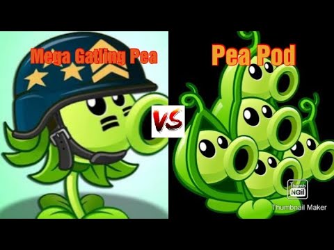 Mega Gatling Pea Vs Pea Pod | Plants vs Zombies 2