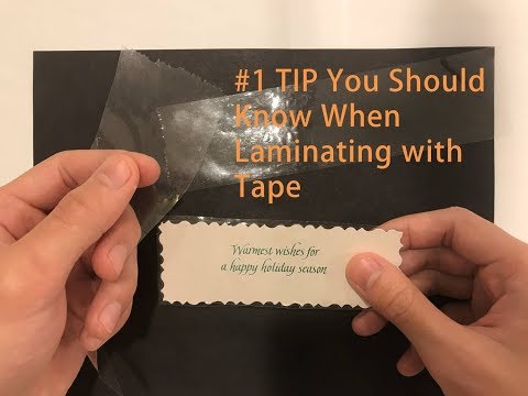 Part of a video titled The #1 Tip to Know When Laminating Paper with Packing Tape - YouTube