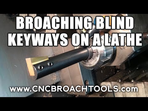 Broaching on lathe a blind internal keyway with CNC Broach Tool