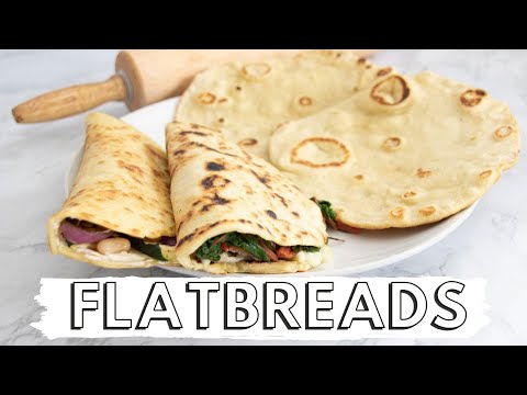 How to Make Italian Flatbreads | PIADINE | + 2 Vegetarian Filling Idea (NO YEAST)